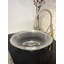 Lavabo de salle de bain vasque circulaire en cristal 17,3 po Fanwin Star