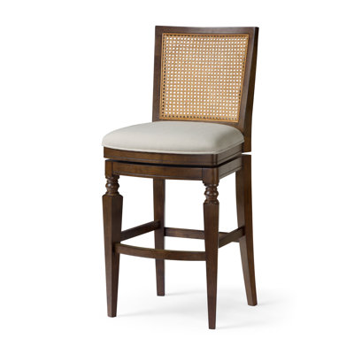 Maven Lane Sonoma Swivel Stool With Fabric Upholstery