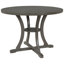 Ensemble 5 pièces de table de salle à manger et de chaises rondes Trexm avec pieds de forme spéciale et dossier de chaise creux de conception exquise pour la salle à manger (gris)