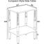 Table d'appoint mince avec rangement, table de bout rétro pour les petits espaces, table de chevet étroite pour la chambre à coucher et le salon, style campagnard, assemblage sans outil