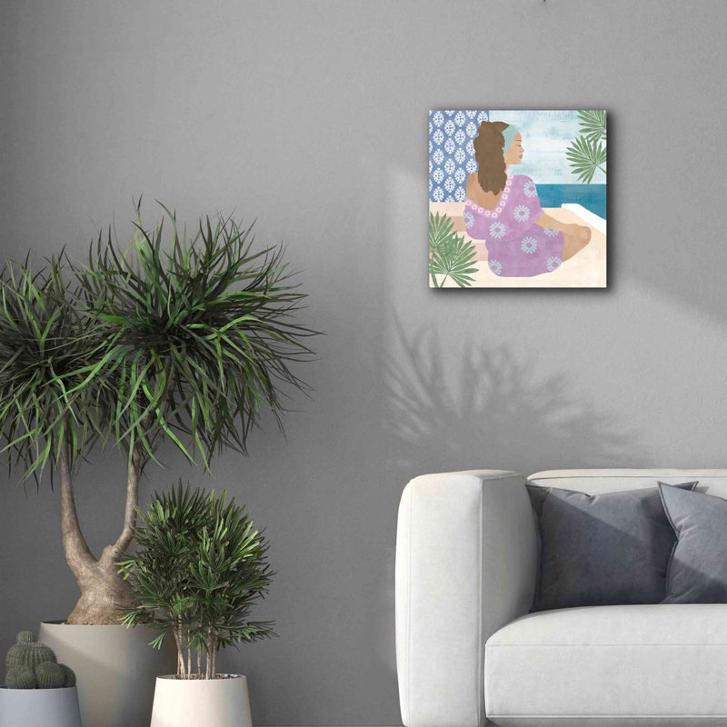 «Mediterranean Holiday III» par Flora Kouta, impression sur toile, H 18 po x l 18 po x P 0,75 po