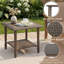 Table d'appoint carrée en osier 20 pouces avec tablette de rangement