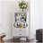 Wooden Corner Bar Cabinet with Open Shelves, Drawers, Mirrored Back, and High Legs for Easy Cleaning-368443832