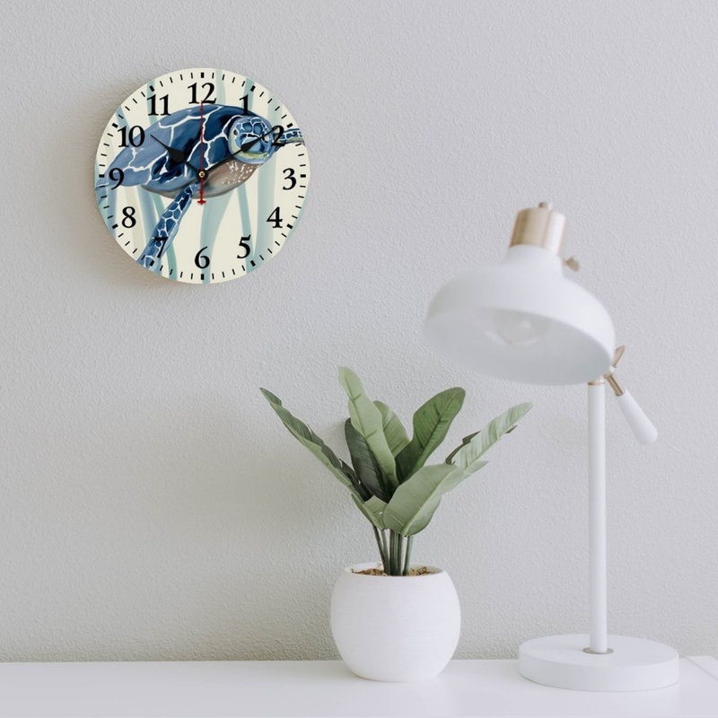 Horloge murale bleue 12 "x 12"