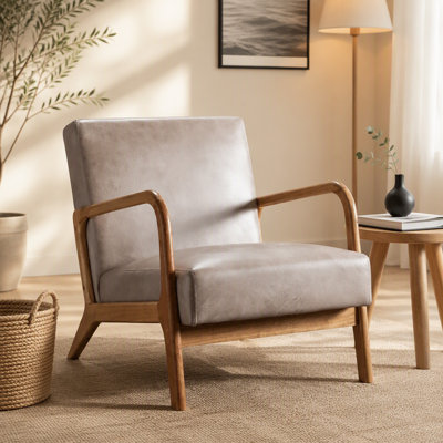 Fauteuil d'appoint Classic Classic Mid-Century moderne pour le salon ou la chambre à coucher, fauteuil à finition ouverte espresso avec rembourrage moelleux et tissu de velours, noir