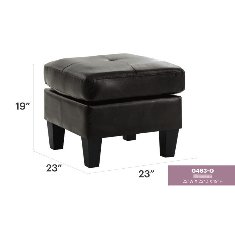 Noir décontracté pour les espaces modernes et futuristes - H 19 po x l 23 po x P 23 po, aucun assemblage requis, confortable, finition classique avec espaces de travail élégants