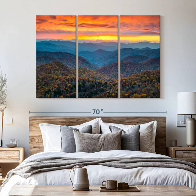 Ensemble de 3 pièces Blue Ridge Parkway, H 42 po x l 65 po x P 1,25 po