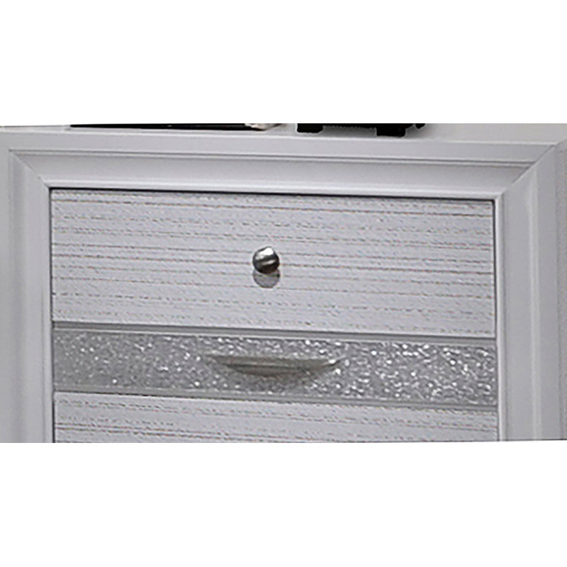 Table de chevet 2 tiroirs Traditional Matrix, White