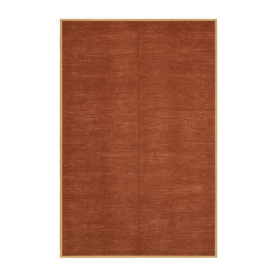Tapis brun uni lavable à la machine