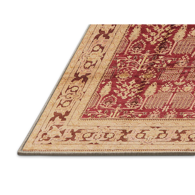 Tapis oriental beige / rouge, Rectangle 6 pi x 9 pi