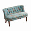 Chaise de canapé à imprimé floral avec capitonnage classique pour le salon, la chambre à coucher et le balcon