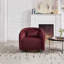 Fauteuil d'appoint pivotant en velours Leda-130624487