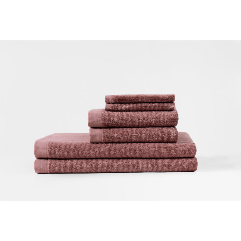 Classic Organic Towel Set, Plum Blossom
