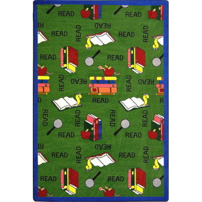 Educational Bookworm Area Rug