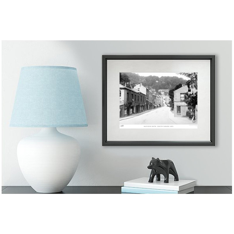 Matlock Bath, South Parade 1892 - Single Picture Frame Print, 28cm H x 36cm W x 2.3cm D