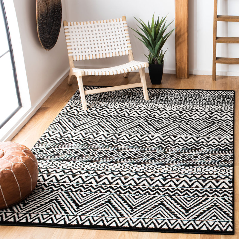 Symonds Geometric Hand Woven Area Rug, Rectangle 160 x 229 cm