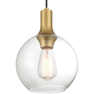 Luminaire suspendu 1 lumière Chantelle - Finition laiton brossé antique