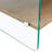 Drawer nightstand: mdf surface with stickers, tempered glass sides, sleek design, efficient storage for bedroom (108 characters)-113728784