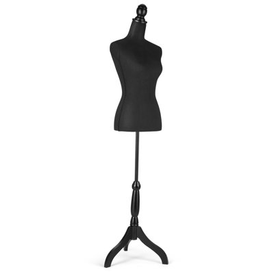 Mannequin femme torse à hauteur ajustable avec mannequin et trépied pour vêtements