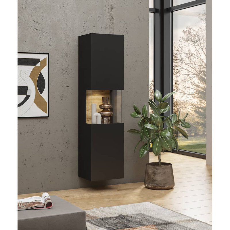 Deangello Display Cabinet, Black