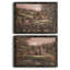 «Evening Tuscany I», ensemble de 2 peintures sur toile encadrées-931129952-931130012