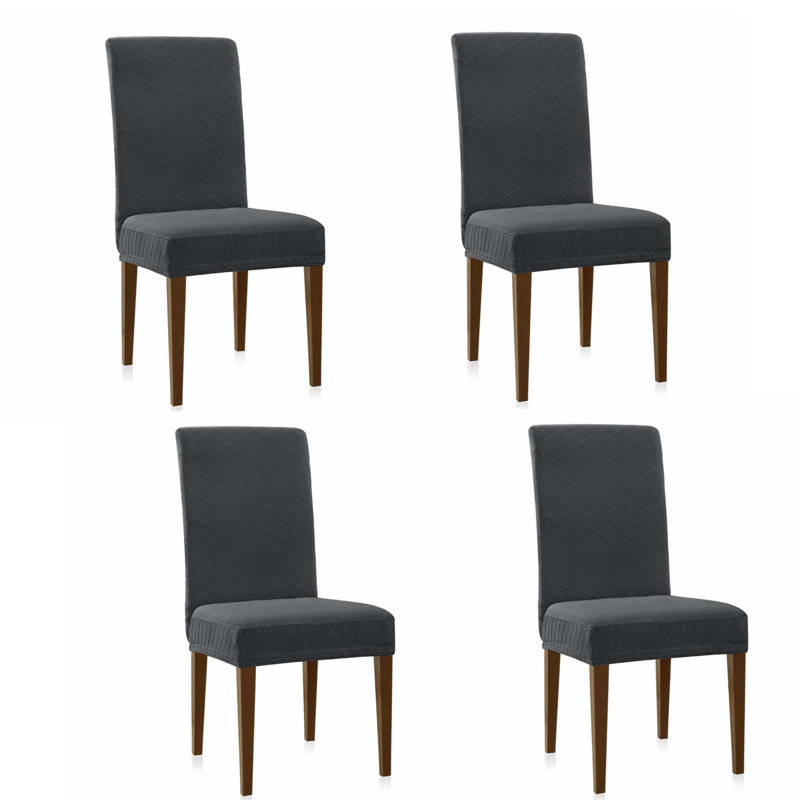 Housse pour chaise de salle à manger, gris