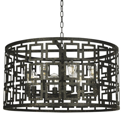Fifth 8 - Light Unique Drum Chandelier