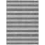Tapis intérieur antidérapant à rayures grises et blanches 9 pi x 12 pi