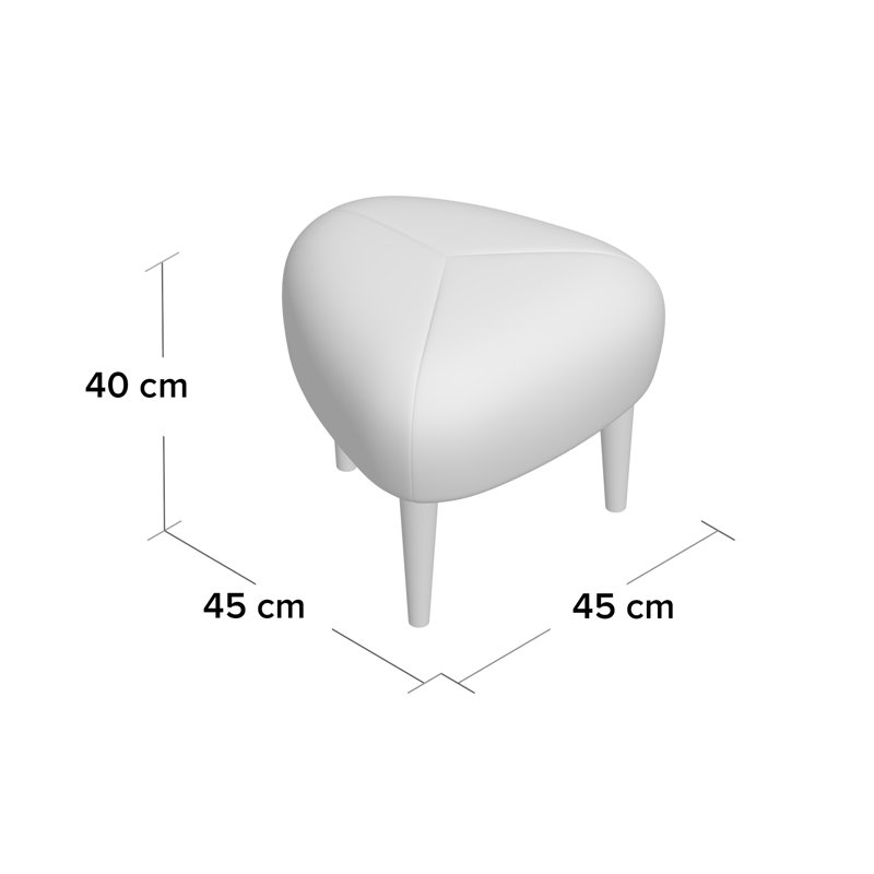 Solid + Manufactured Wood Accent Stool, Blue