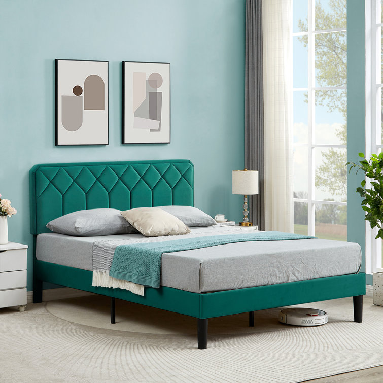 Auxter Adjustable Upholstered Head Height Bed Frame