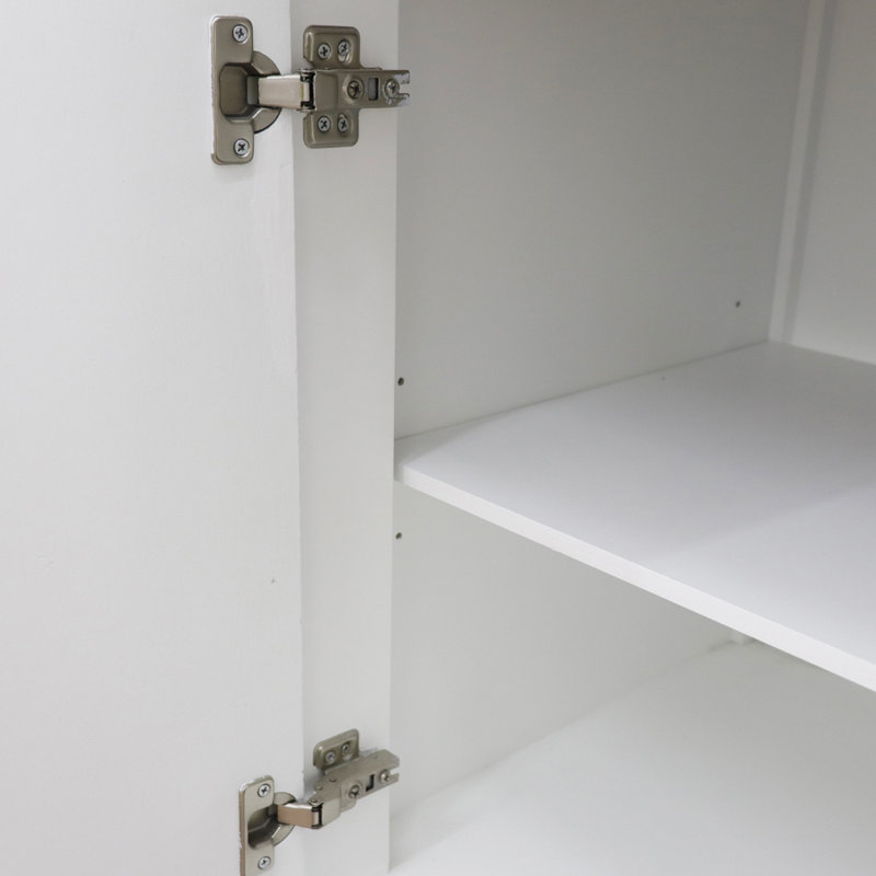 Amedea 37'' Single Bathroom Vanity with Top, White, White Carrara Marble