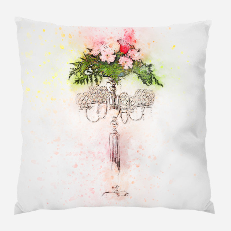 Outdoor Reversible Throw Pillow, Microsuede, Indoor