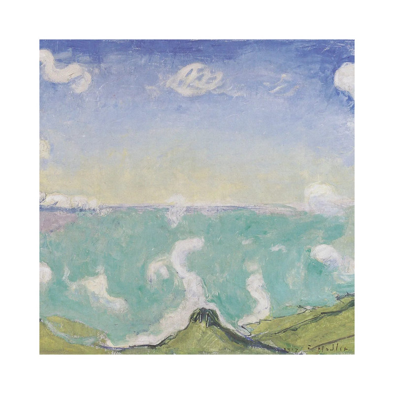 Paysage près de Caux avec nuages ​​​​ascendants - 1917 - Reproduction d'art mural - Toile tendue, 26" x 26", Sans cadre
