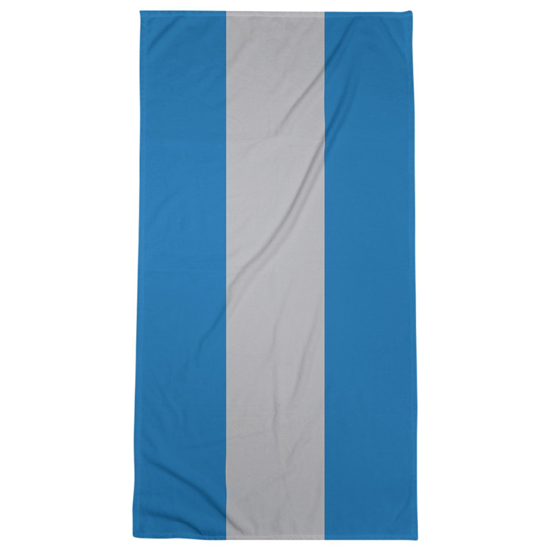 Lightweight Bath Towel, Blue/Silver