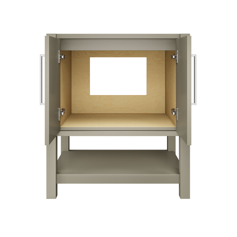 Kiawah Single Bath Vanity, 30", French Olive, Polished Chrome