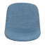 Chaise rembourrée en tissu Mid-Century avec pieds en métal au fini noyer clair (ensemble de 2), bleu pâle-738255130