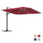 Parasol carré en porte-à-faux 11 pi avec lumière DEL 11 pi (sans base de parasol)-806057104
