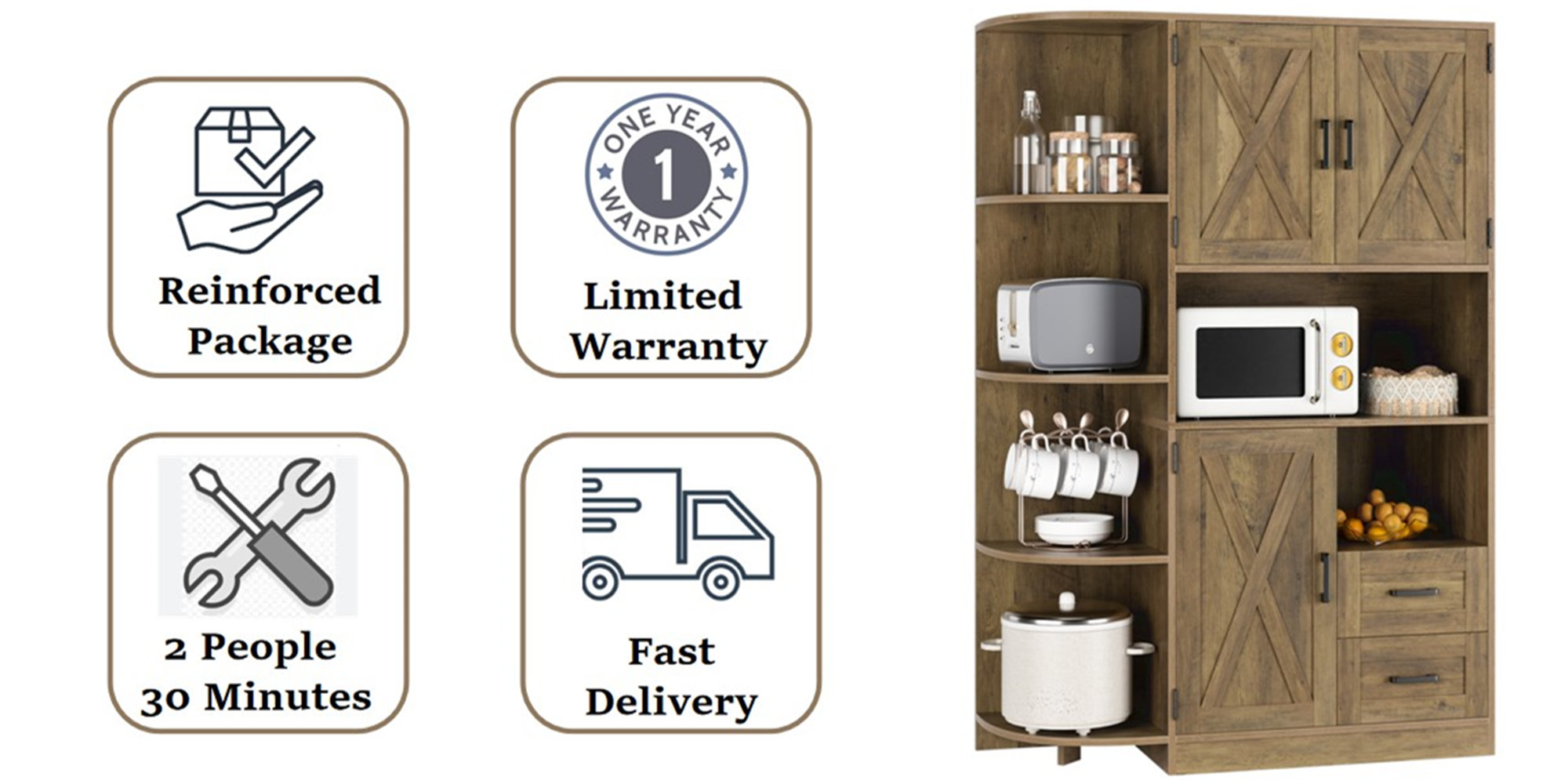 Laurel Foundry Modern Farmhouse Straun Kitchen Pantry With Farm Doors