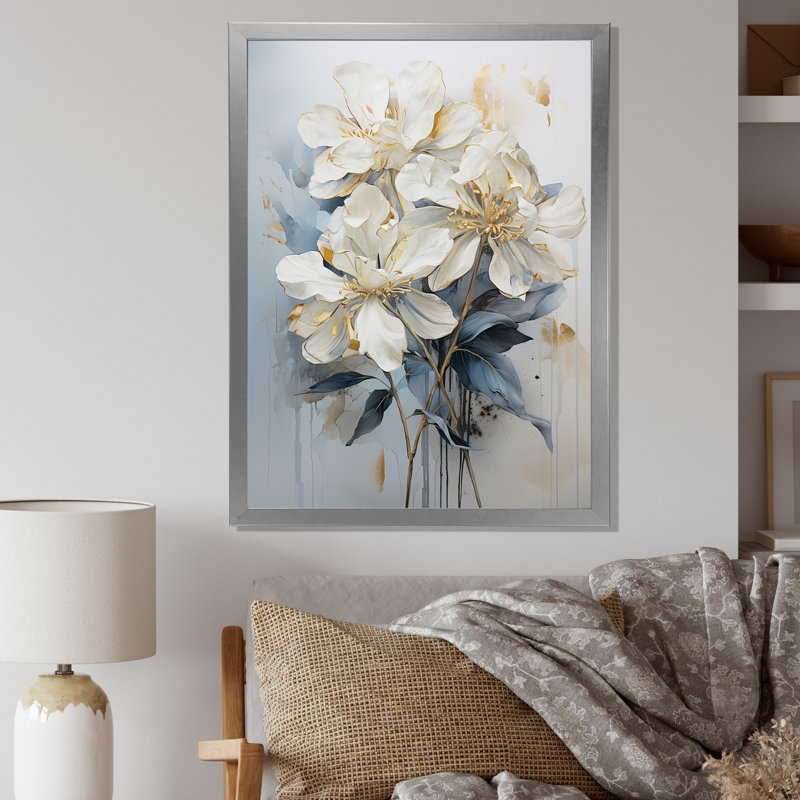 «Rhododendron Simplicity Bouquet Florals II», reproduction d'art sur toile Rhododendron, Cadre photo noir, H 32 po x l 16 po