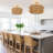 Clouden 20in 4-light Rattan Semi-flush Mount Ceiling Light