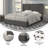 Aluino Tufted Upholstered Platform Bed w/ Accent Nail Trimmed Extended Sides-678480896-678480908
