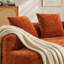 Causeuse courbée, petit canapé en chenille avec 3 coussins, canapé profond pour appartement, salon, aucun assemblage requis-1024443856-1024443869