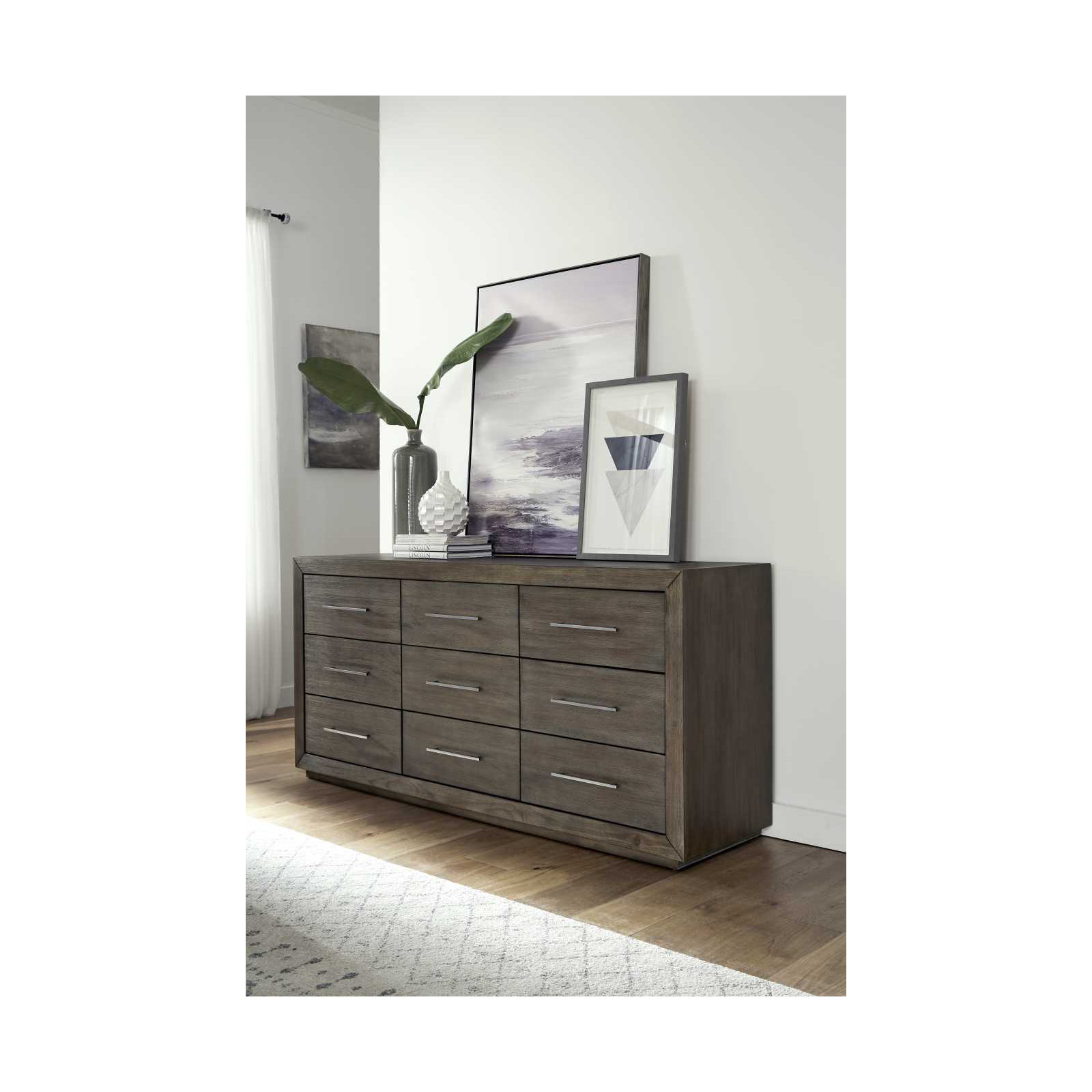 Brooks 9 - Drawer Dresser, Brown