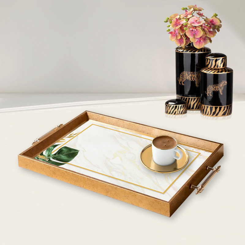 Élégant plateau en verre de 19,7 po x 11,4 po x 1,4 po | Fabrication 100% verre durable | Facile à nettoyer avec un chiffon humide | Idéal pour le service, la présentation décorative et l'organisation | Ajout élégant à la décoration intérieure