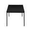 Table basse et de bout moderne, 3 pièces, stratifié noir, base en métal, processus d'assemblage facile, style contemporain, 3 pièces, à assembler, à utiliser