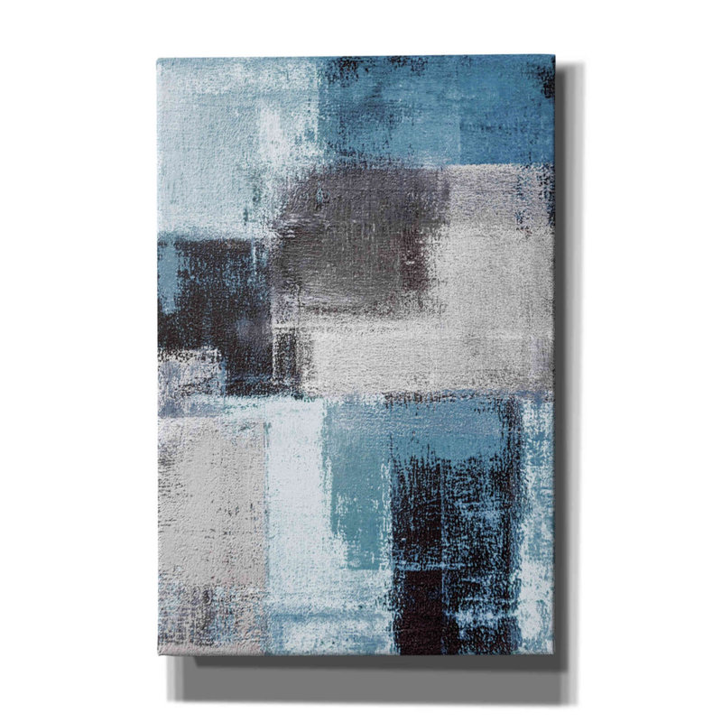 «Abstract Blue III» par Incado, estampe numérique sur toile, H 60 po x l 40 po x P 1,5 po