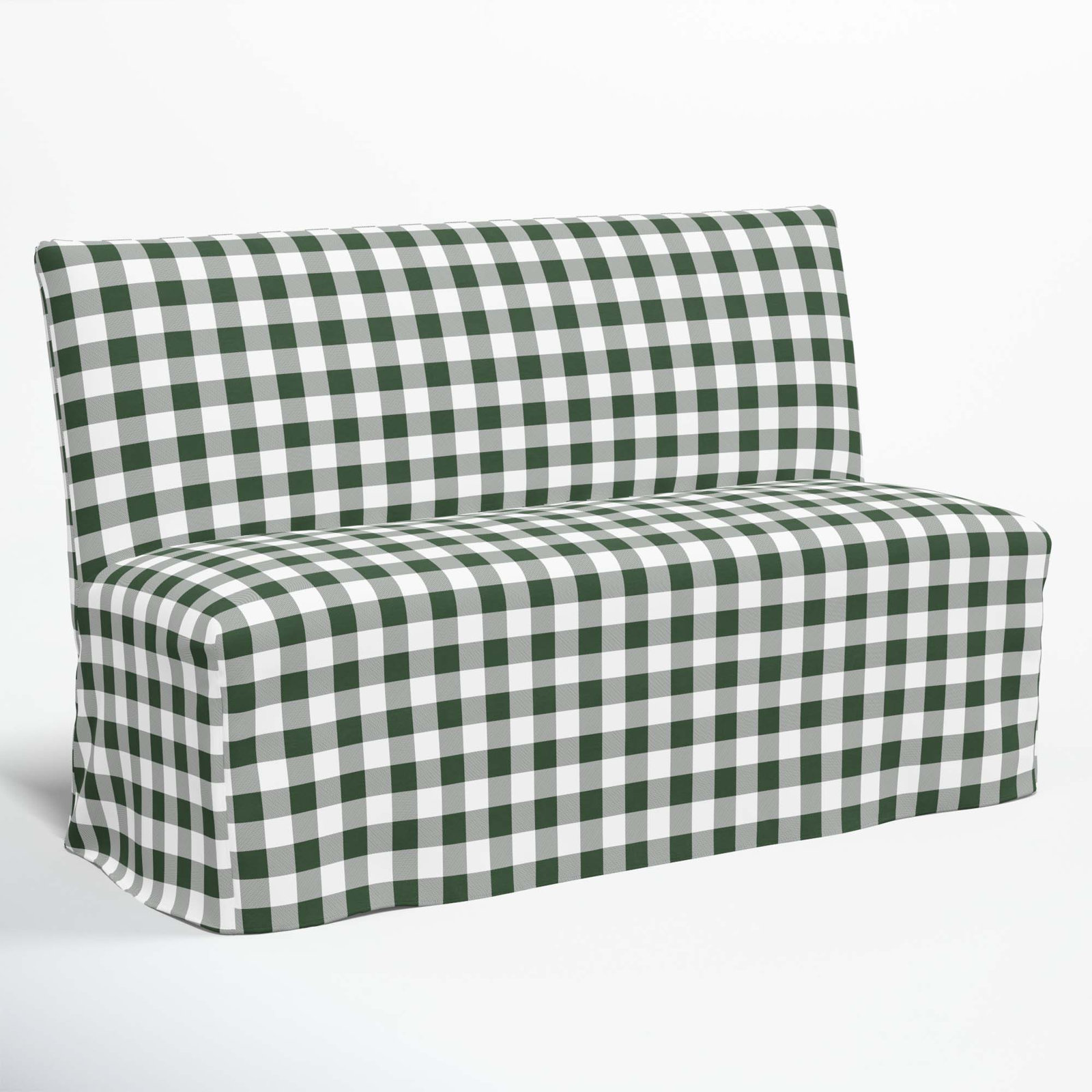 Silvia 57" Dining Bench, Classic Gingham Evergreen