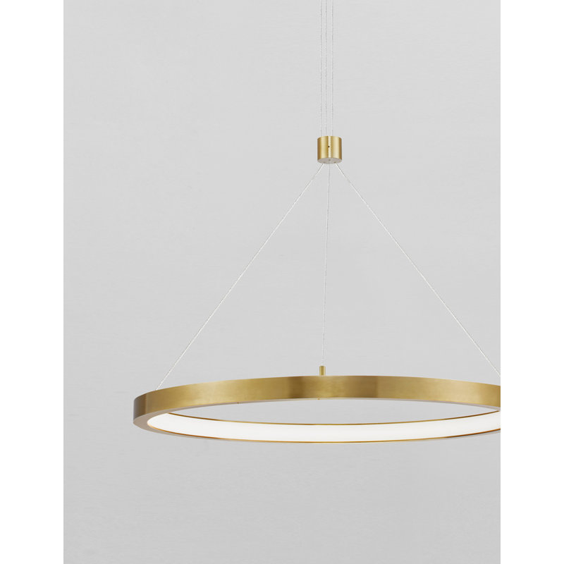 1 - Light LED Unique/Statement Pendant, Gold
