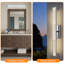 Appliques murales réglables 24 '' à intensité variable en fer chromé 3CCT (jaune chaud / blanc naturel / blanc froid) avec verre d'eau-1123367282