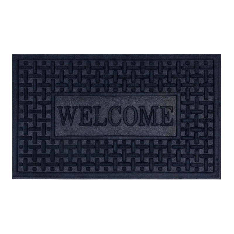Tapis d'extérieur antidérapant en rotin